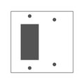 Mulberry Wallplates 2G 060SS BLOCK RCPT/BLANK 70422